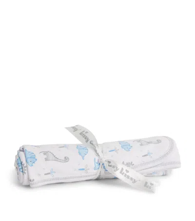Kissy Kissy Cotton Dinosaur Territory Blanket In White