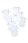 Kissy Kissy Days Of The Week Set Of 7 Bodysuits In White