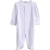 Kissy Kissy Ele-fun Print Pima Cotton Footie In White