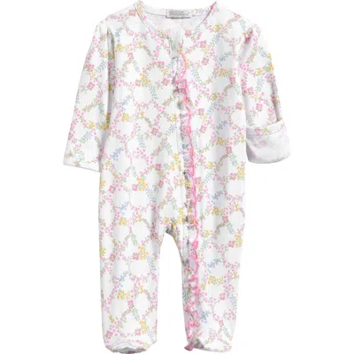 Kissy Kissy Babies'  Floral Print Pima Cotton Zip Footie In Floral Multi