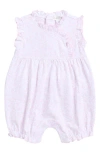 Kissy Kissy Floral Print Ruffle Sleeveless Romper In Pink