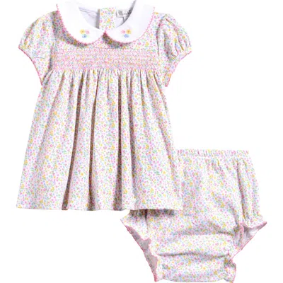 Kissy Kissy Babies'  Floral Smocked Pima Cotton Dress & Bloomers In Floral Multi