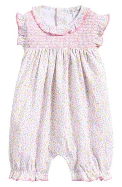 Kissy Kissy Babies'  Floral Smocked Pima Cotton Romper In Floral Multi