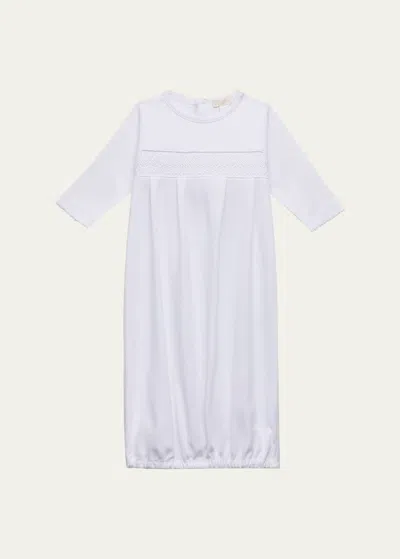 Kissy Kissy Kids' Girl's Charmed Hand Smocked Sleep Sack In White