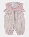 Kissy Kissy Girl's Garden Trellis Smock Short Playsuit In Multi