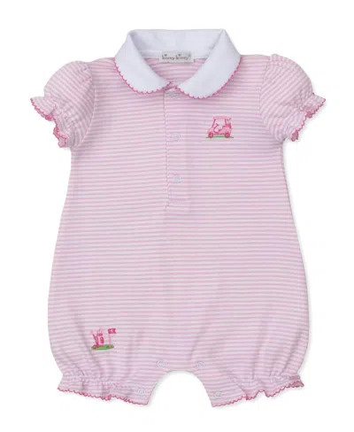 Kissy Kissy Kids' Girl's Golf Championship Short Playsuit In Pink In Multi