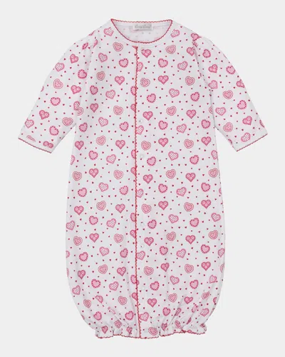 Kissy Kissy Kids' Girl's Heartfelt Hearts Convertible Gown And Hat Set In Rd