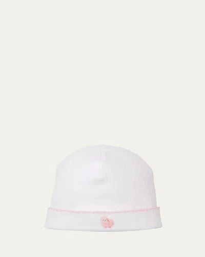 Kissy Kissy Kids' Girl's Premier Baa Baa Baby Sheep Hat, Newborn In White/pink