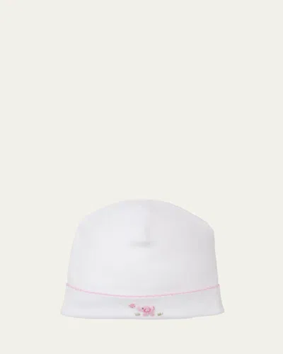 Kissy Kissy Kids' Girl's Premier Elephant Empire Hand-embroidered Hat In White/pink