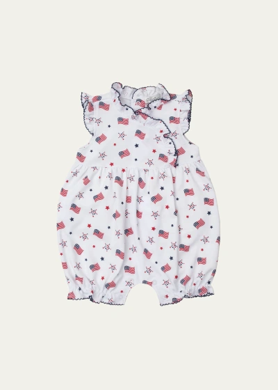 Kissy Kissy Kids' Girl's Star Spangled Spirit Short Playsuit, Newborn-24m In Multi