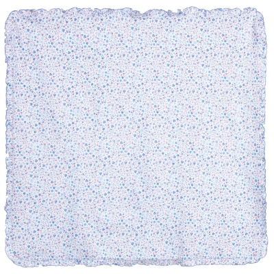 Kissy Kissy Girls Blue Floral Blanket (74cm)