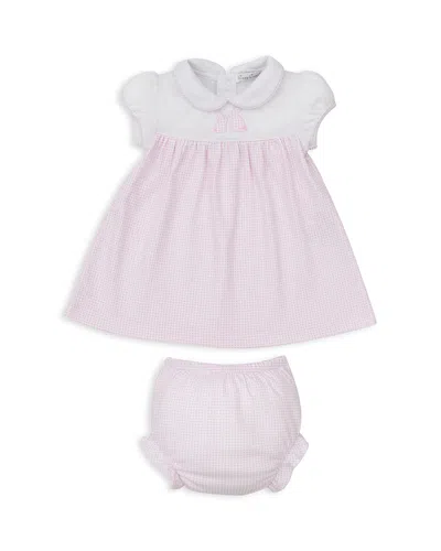 Kissy Kissy Girls' Bunnies Dress & Bloomer Set - Baby In Pink/white