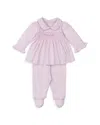 Kissy Kissy Girls' Footed Pant Set - Baby In Pink