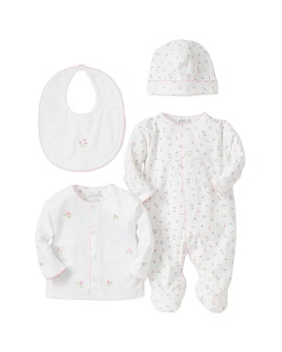 Kissy Kissy Girls' Garden Cotton Footie Gift Set - Baby In White