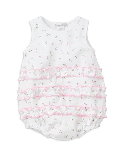 Kissy Kissy Girls' Garden Print Ruffled Bubble Romper - Baby In White