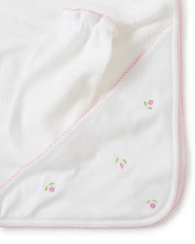 Kissy Kissy Girls' Garden Towel With Mitt In White