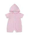 Kissy Kissy Girls' Hooded Terry Romper - Baby In Pink