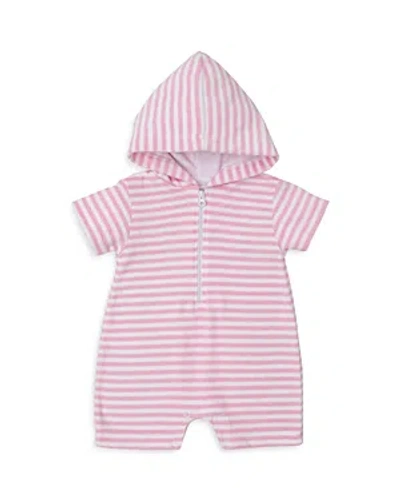 Kissy Kissy Girls' Hooded Terry Romper - Baby In Pink