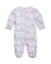 Kissy Kissy Girls' Noah's Ark Print Footie - Baby In White/pink/multi