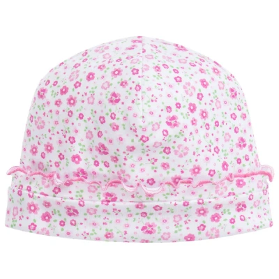 Kissy Kissy Babies' Girls Pima Cotton Floral Hat In Pink