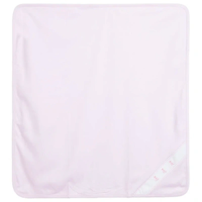 Kissy Kissy Girls Pink Slippers Blanket (74cm) In White