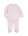 Kissy Kissy Girls' Pointelle Take Me Home Top & Footie Pants Set - Baby In Pink