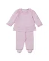 Kissy Kissy Girls' Shirt And Footed Pants Set - Baby In Pink