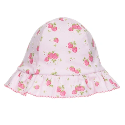Kissy Kissy Girls Stawberry Pima Cotton Baby Hat In Pink
