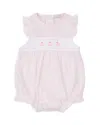 Kissy Kissy Girls' Striped Bubble Romper - Baby In Pink