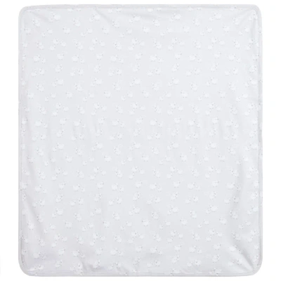 Kissy Kissy Grey Sheep Blanket (74cm) In White