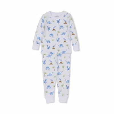 Kissy Kissy Kid's Dino Territory Child Pajamas In Blue In Gray