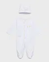 Kissy Kissy Kid's Hatchlings Footie & Hat Set In White