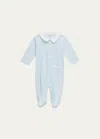 Kissy Kissy Kid's New Beginnings Collared Footie In Light Blue