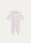 Kissy Kissy Kid's New Beginnings Collared Footie In Pink
