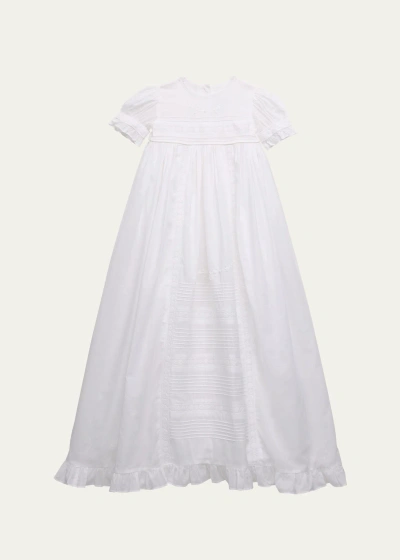 Kissy Kissy Kid's Nicole Pima Cotton Christening Gown In White
