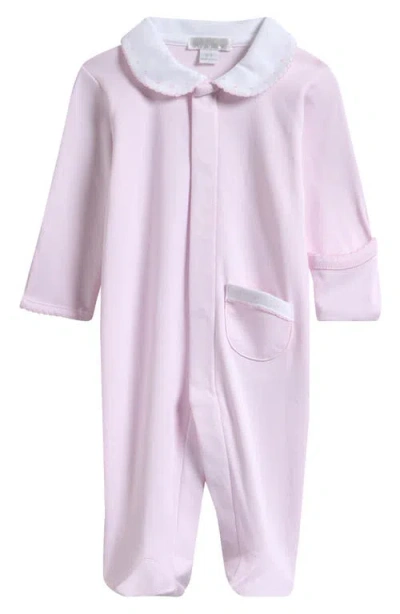 Kissy Kissy Babies'  New Beginnings Pima Cotton Footie In Pink