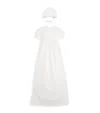 Kissy Kissy Pima Cotton Convertible Ceremonial Gown And Hat Set In White