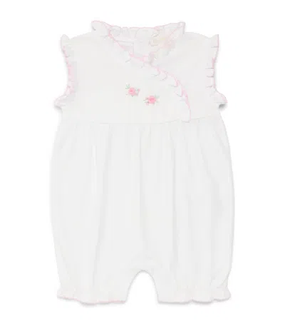 Kissy Kissy Kids'  Pima Cotton Cottage Roses All-in-one In White