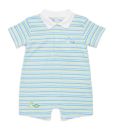 Kissy Kissy Kids' Pima Cotton Dinosaur Era All-in-one In Blue