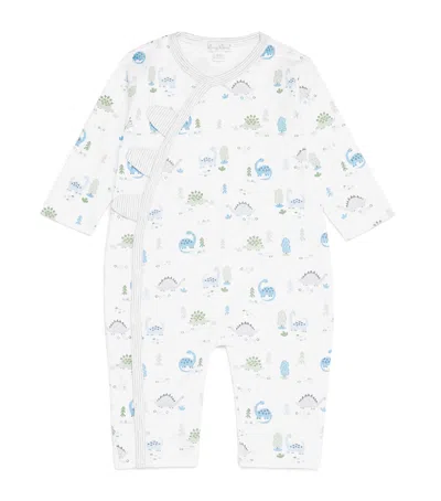 Kissy Kissy Kids' Pima Cotton Dinosaur Era All-in-one In White