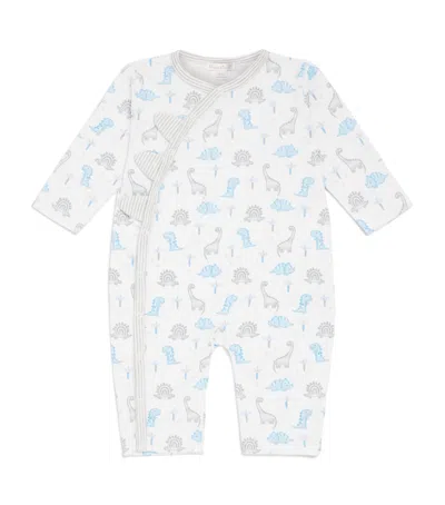 Kissy Kissy Kids'  Pima Cotton Dinosaur Print Playsuit In White