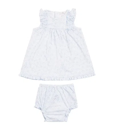 Kissy Kissy Kids'  Pima Cotton Dress And Bloomers Set In Blue
