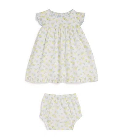 Kissy Kissy Kids' Pima Cotton Dress And Bloomers Set In Neutral