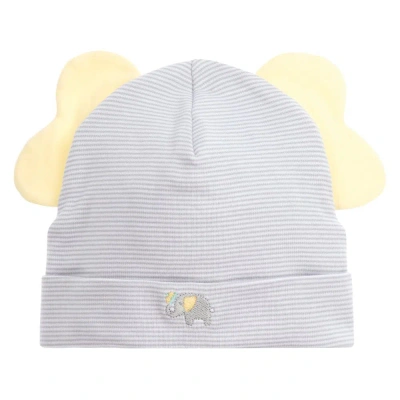 Kissy Kissy Babies' Pima Cotton Elephant Hat In Grey