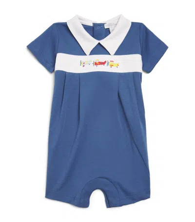 Kissy Kissy Kids'  Pima Cotton Fly Away Playsuit In Blue