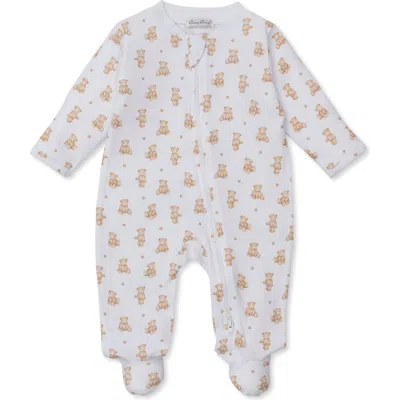 Kissy Kissy Babies'  Pima Cotton Footie In Gray