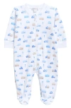 Kissy Kissy Pima Cotton Footie In Multi