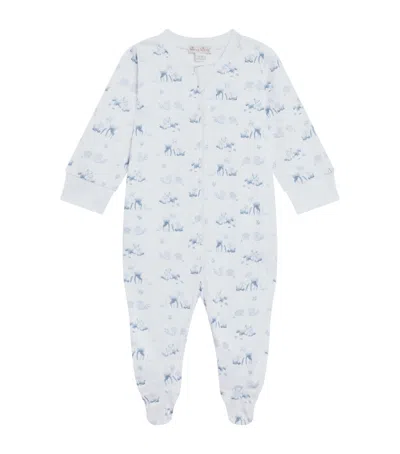 Kissy Kissy Kids' Pima Cotton Forest Fanfare All-in-one In White