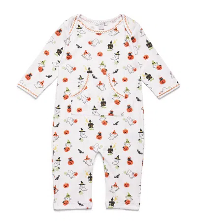 Kissy Kissy Kids' Pima Cotton Ghostly Cheer All-in-one In Multi