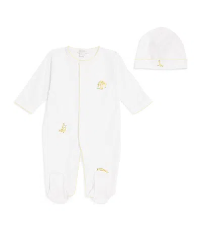 Kissy Kissy Kids' Pima Cotton Giraffe Duo All-in-one In White